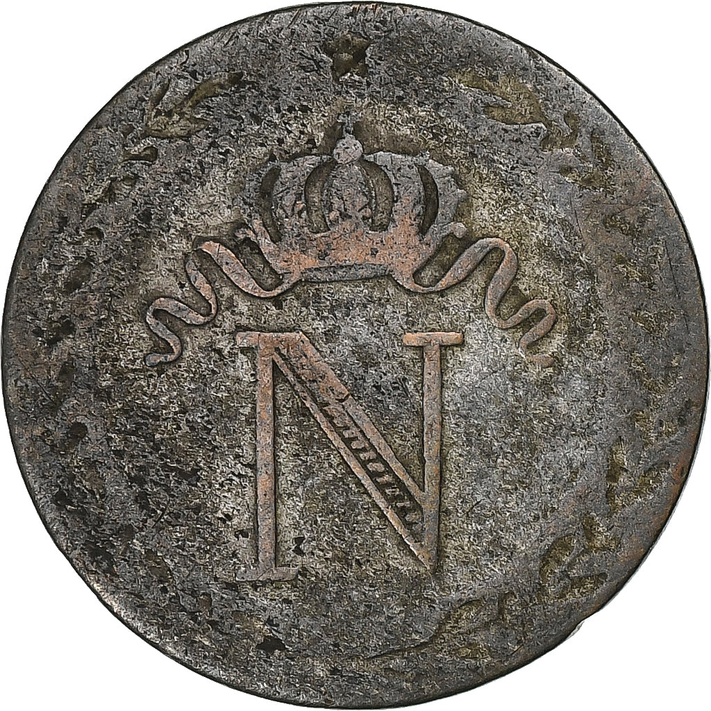 France, Napoleon I, 10 Centimes, 1809, Paris, Billon, VF(20-25), Gadoury:190