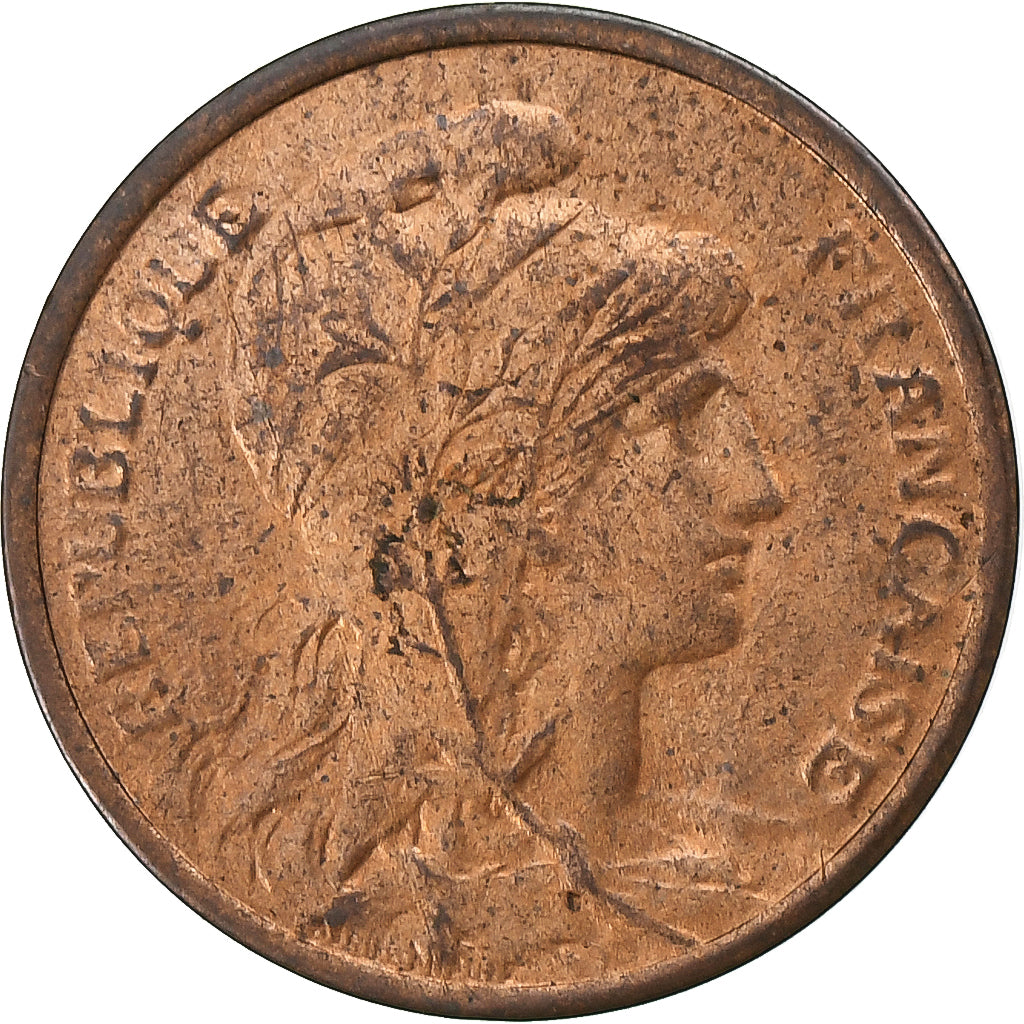 França, Centime, Daniel-Dupuis, 1911, Paris, Bronze, AU(50-53), Gadoury:90