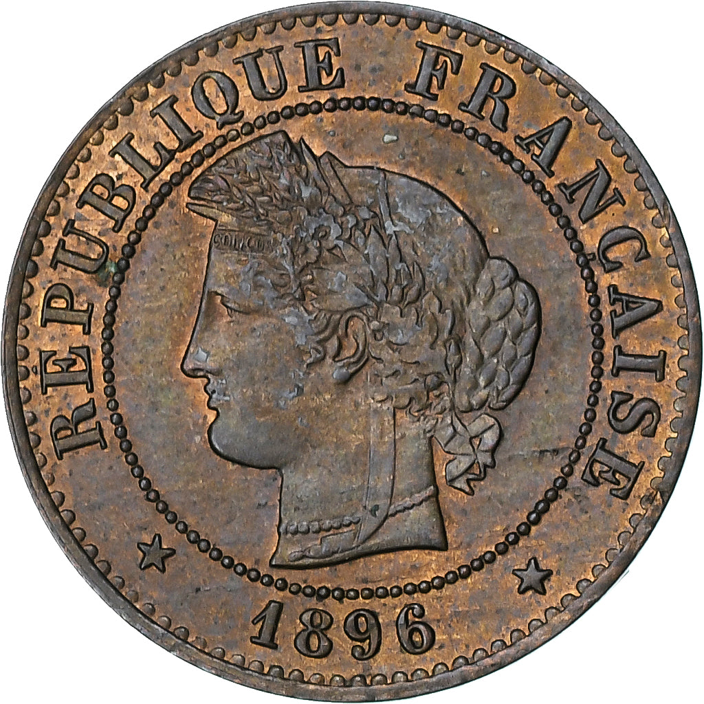 França, Centime, Cérès, 1896, Paris, Bronze, AU(55-58), Gadoury:88