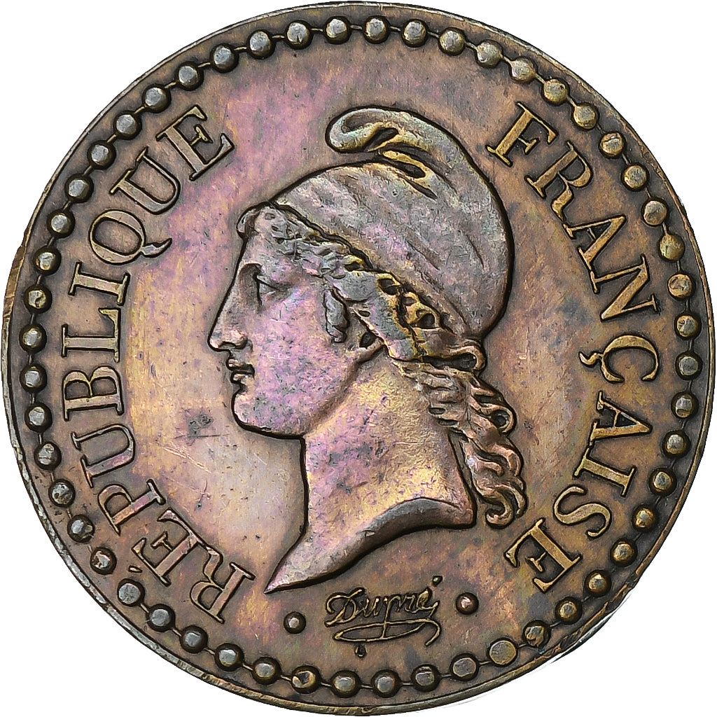 França, Centime, Dupré, 1848, Paris, Bronze, AU(55-58), Gadoury:84, KM:754
