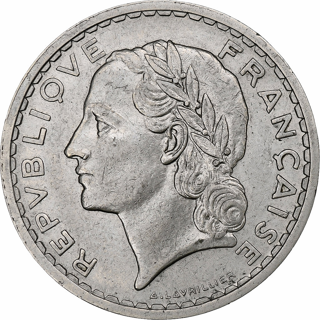 Francia, 5 Francs, Lavrillier, 1938, Paris, Nichel, BB+, Gadoury:760, KM:888