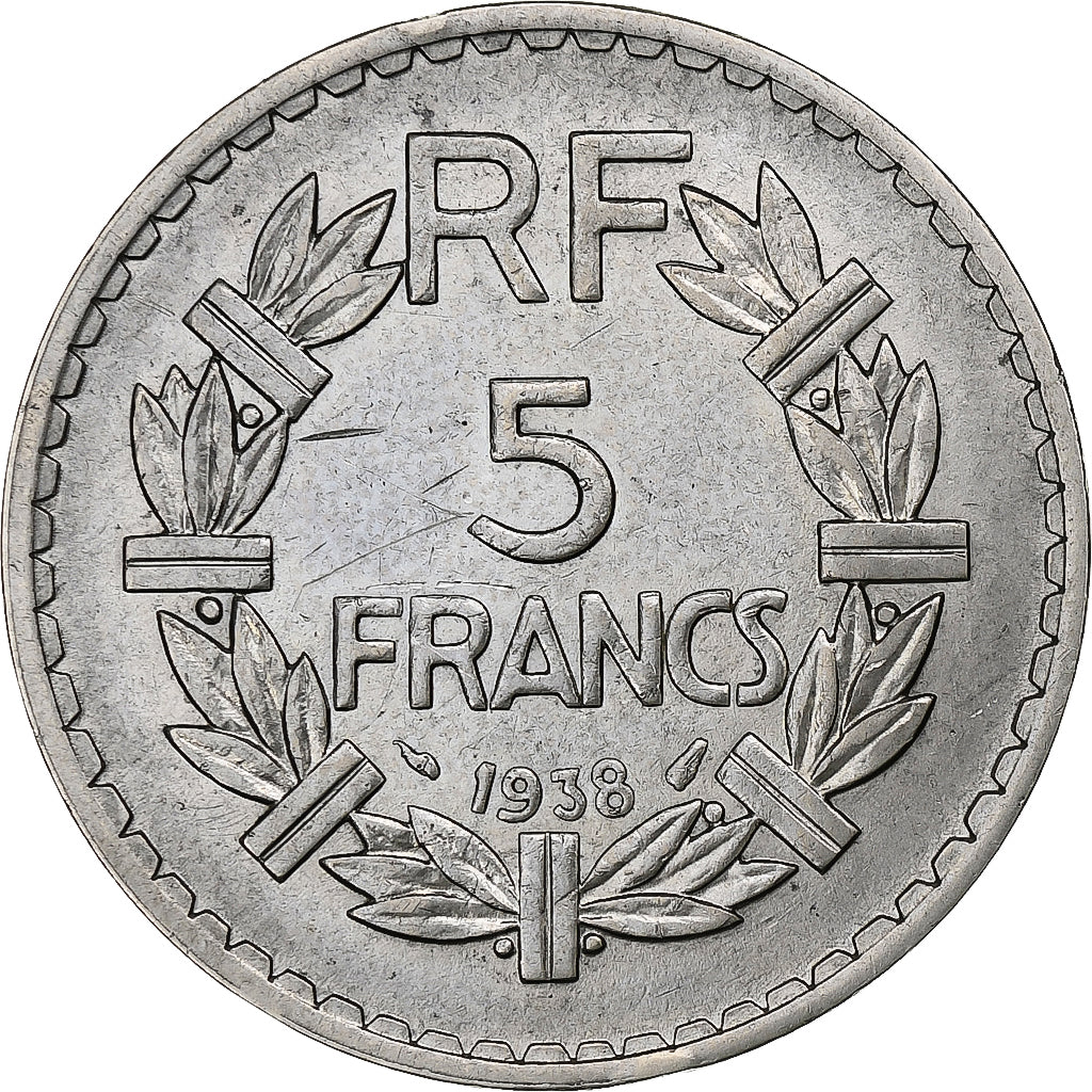 Francia, 5 Francs, Lavrillier, 1938, Paris, Nichel, BB+, Gadoury:760, KM:888