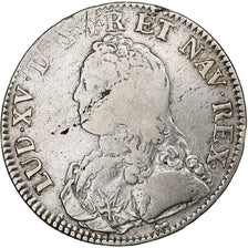 France, Louis XV, Ecu aux branches d'olivier, 1726, Paris, Silver, VF(20-25)