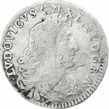 France, Louis XIV, 4 Sols des Traitants, 1675, Paris, Silver, VF(30-35)