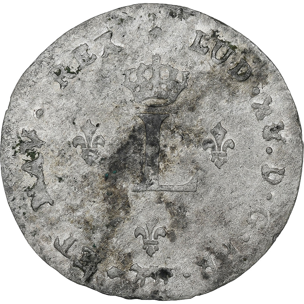 Francia, Louis XV, 2 Sols, 1738, Paris, Vellón, BC+, Gadoury:281