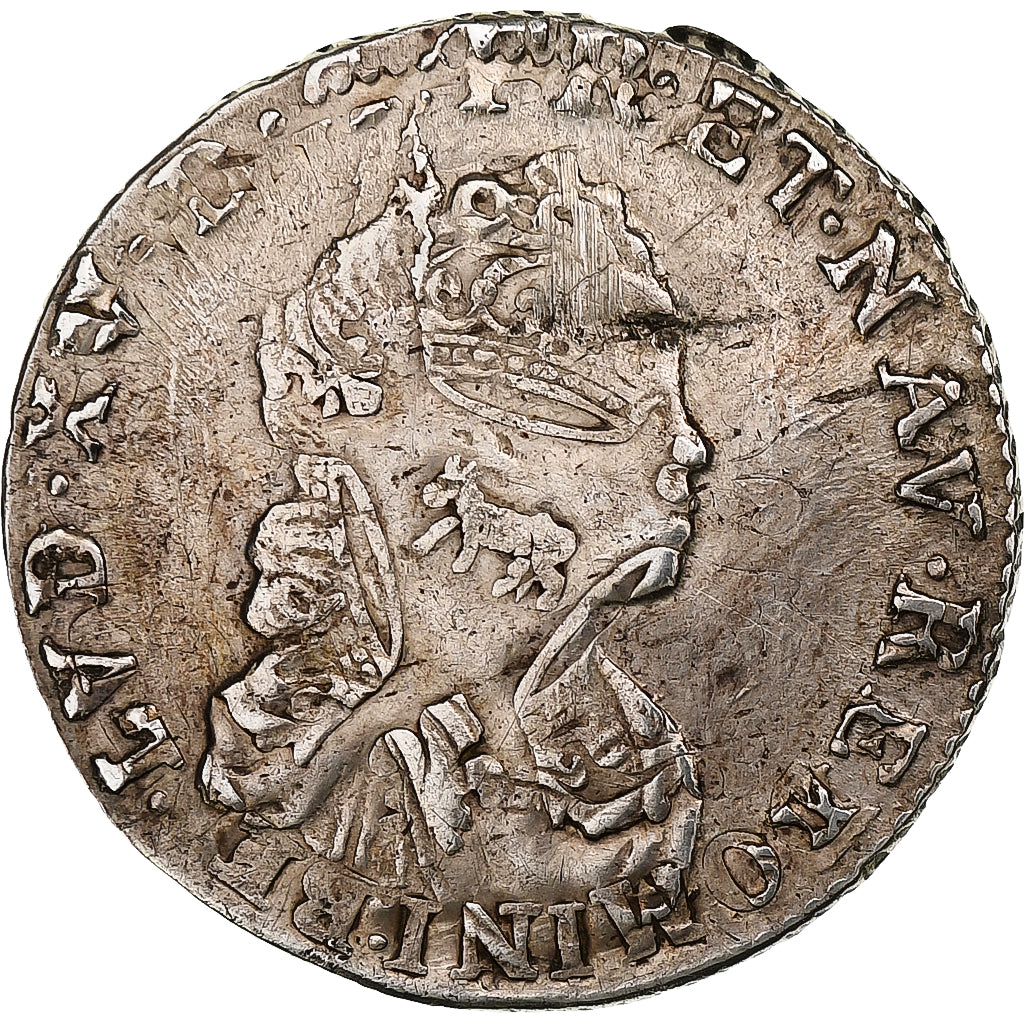 França, Louis XV, 1/10 Écu vertugadin, 1717, Toulouse, réformé, Prata