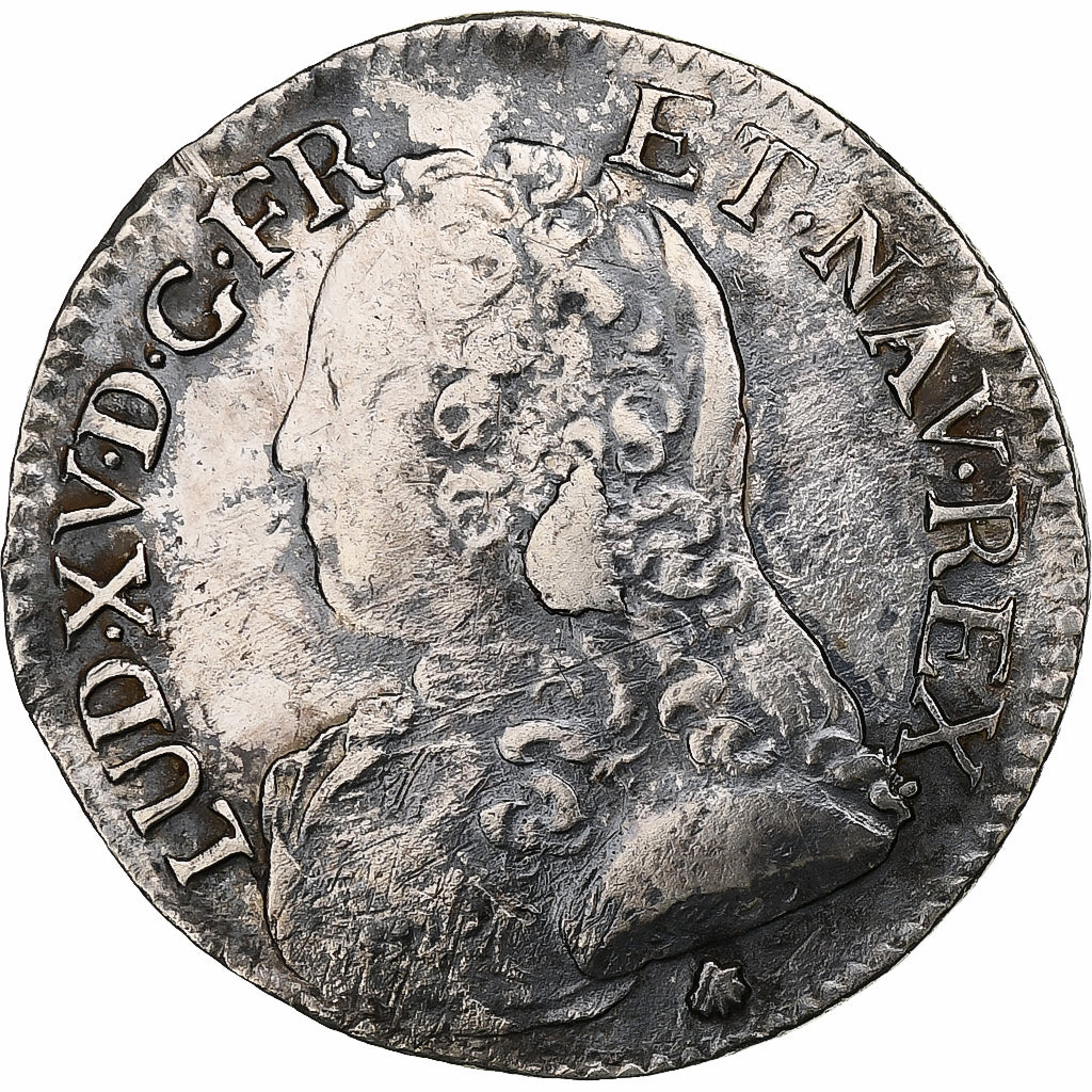 Frankrijk, Louis XV, 1/5 Écu aux branches d'olivier, 1728, Perpignan, Zilver
