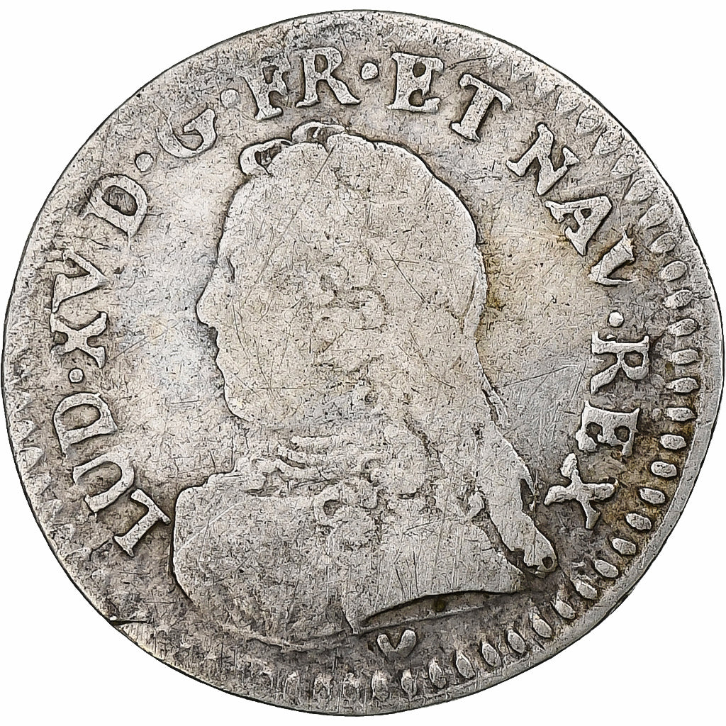 Francia, Louis XV, 1/20 Ecu aux branches d'olivier, 1727, Strasbourg, Plata