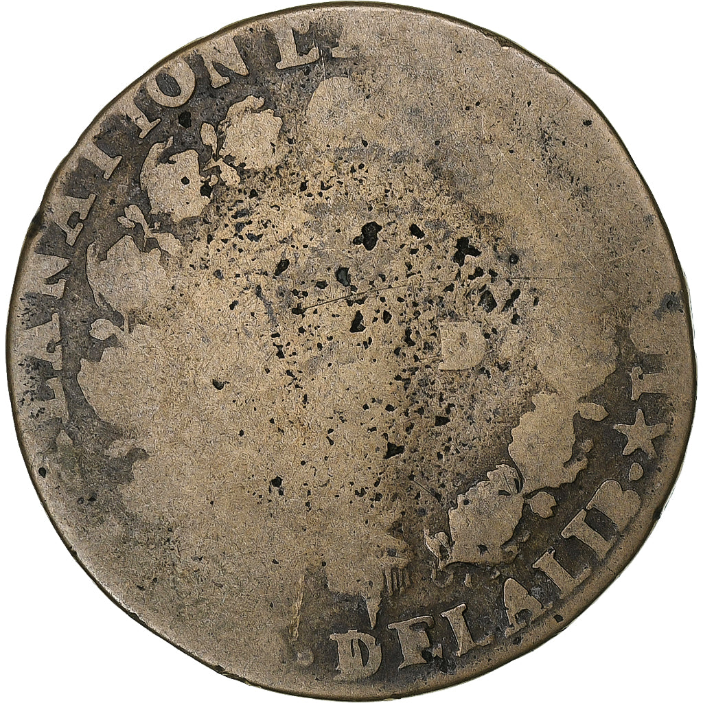 France, Louis XVI, 12 deniers françois, Lille, Métal de cloche, VF(20-25)