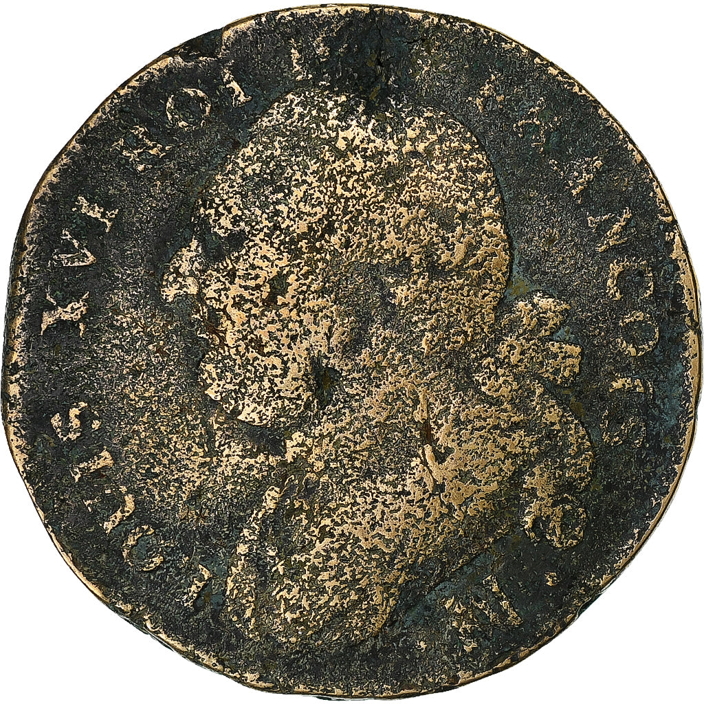 Frankreich, Louis XVI, 12 deniers françois, 1791·3, Marseille, Kupfer, S