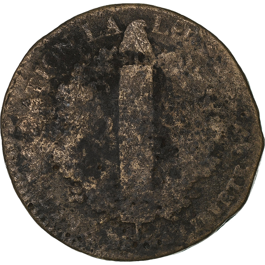 Francia, Louis XVI, 2 sols François, 1792 / AN 4, Paris, Métal de cloche, BC