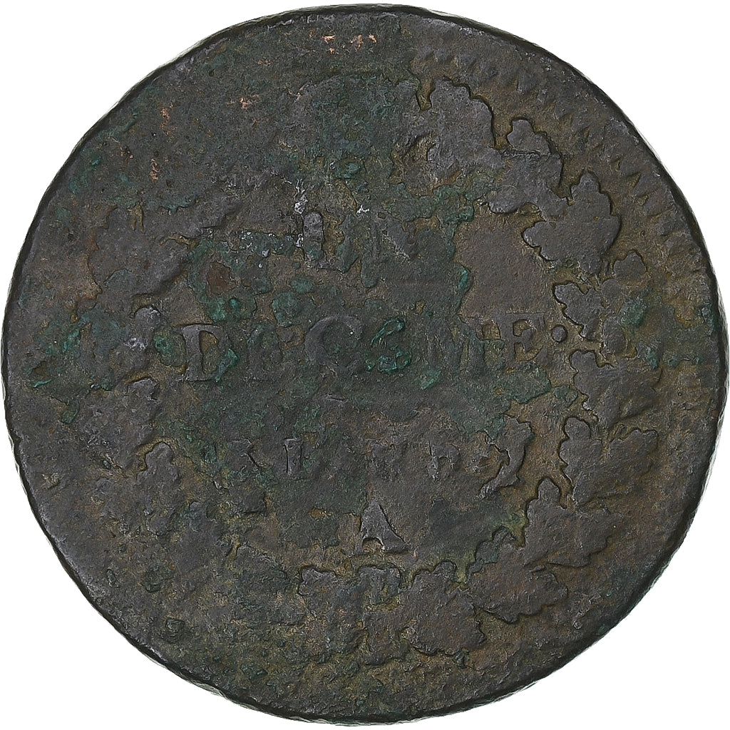 France, Decime, Dupré, AN 5, Paris, Copper, F(12-15), Gadoury:187