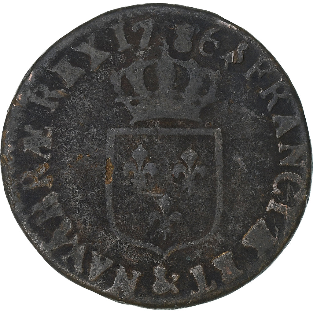 Frankrijk, Louis XVI, 1/2 Sol, 1786, Aix, Koper, FR, Gadoury:349