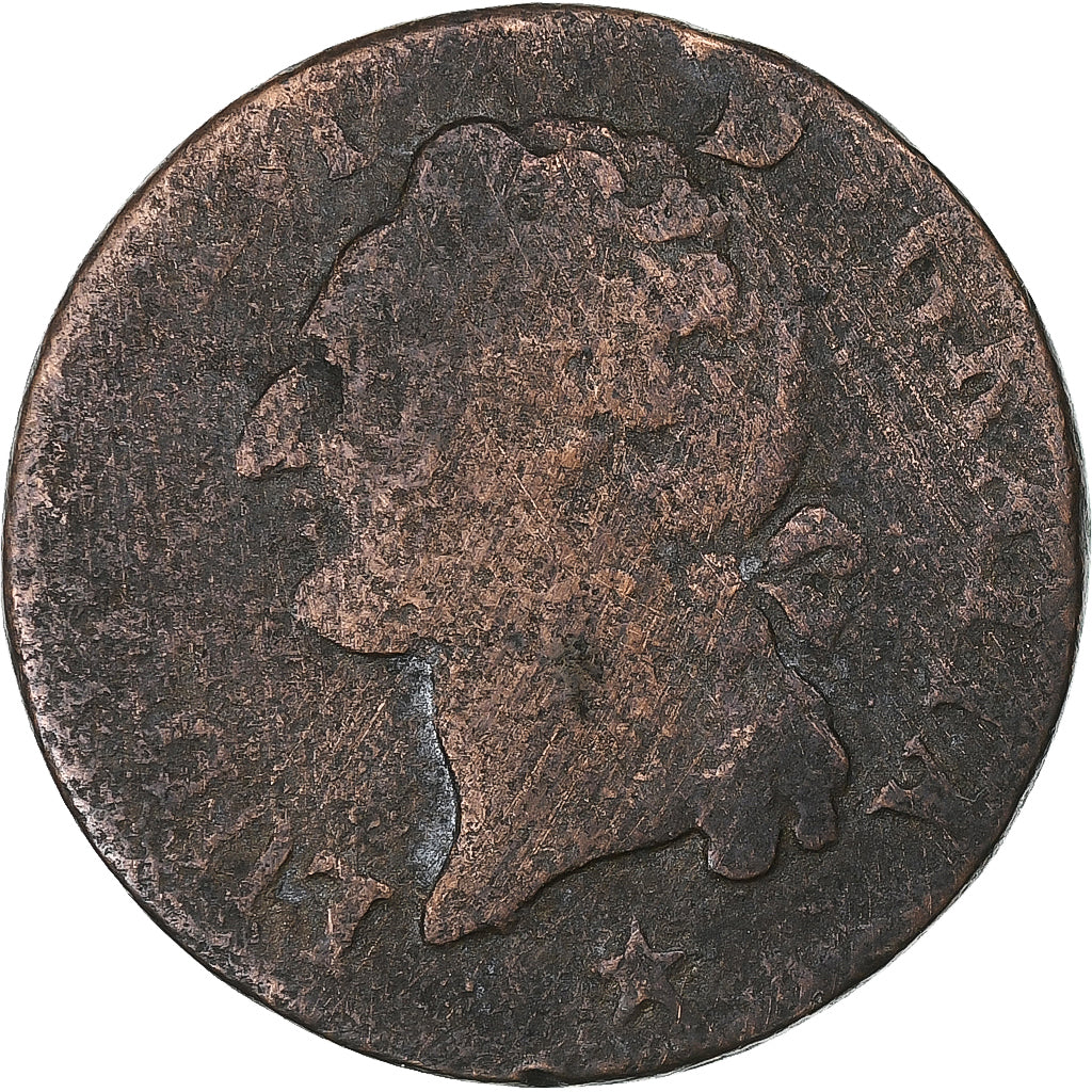 France, Louis XVI, 1/2 Sol, 1791, Marseille, Cuivre, TB, Gadoury:349