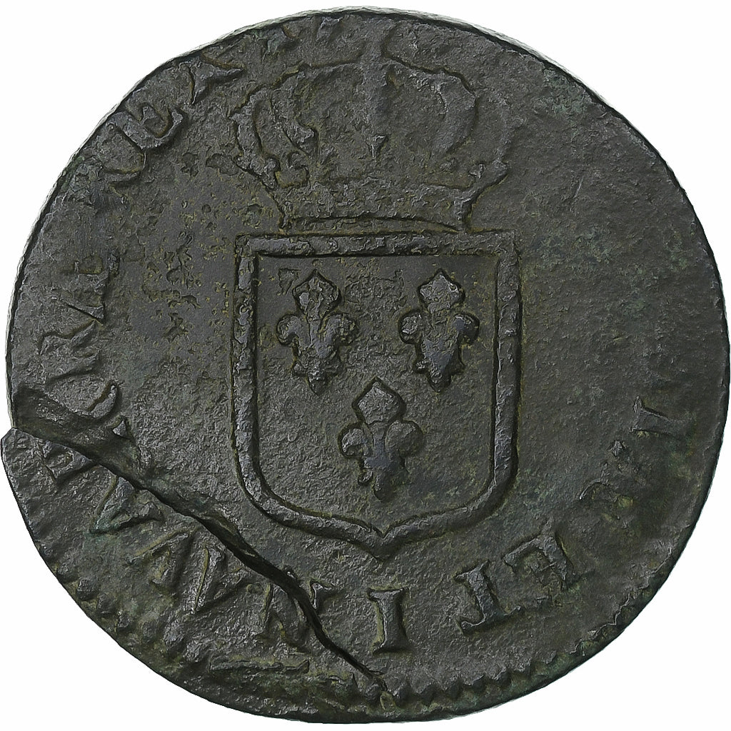 Frankreich, Louis XVI, Sol, Limoges, Flan fissuré, Kupfer, S, Gadoury:350