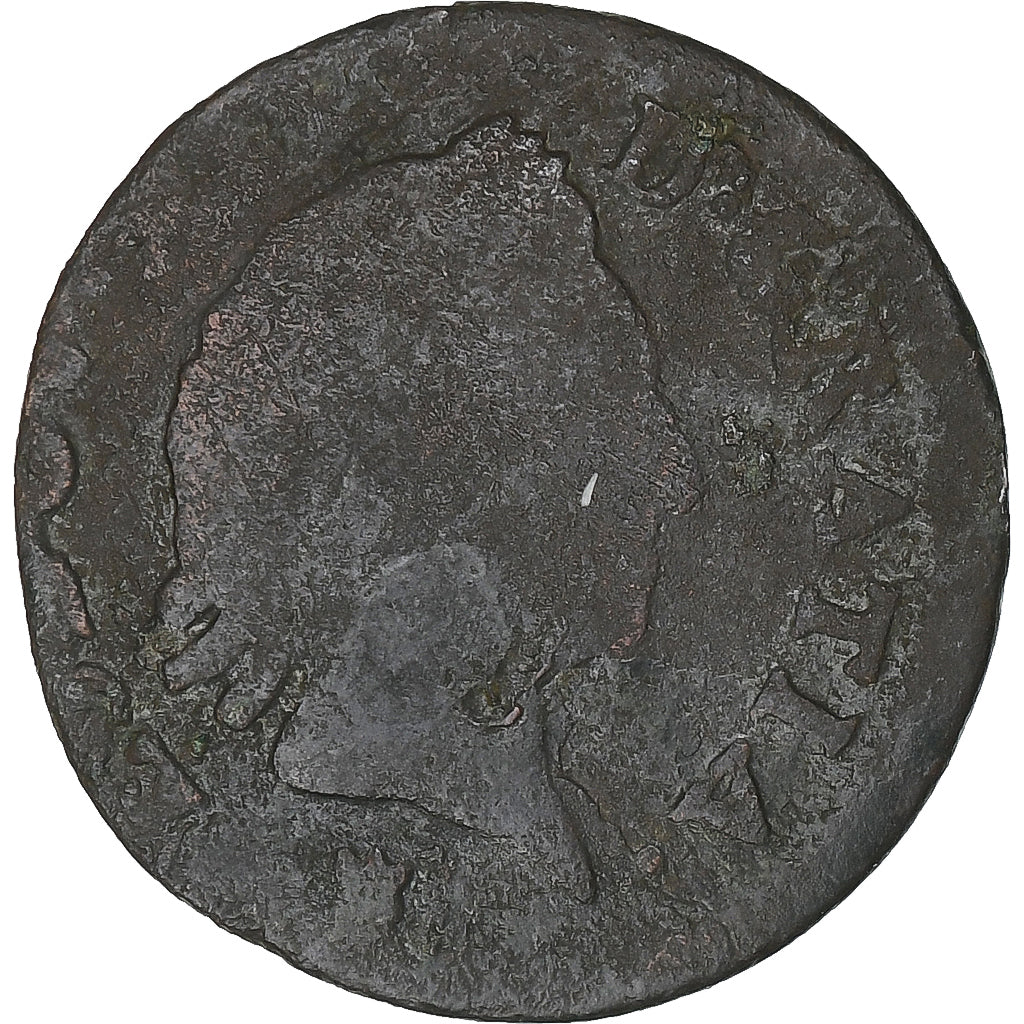 Francia, Louis XV, Liard à la Vieille Tête, Cobre, BC, Gadoury:272