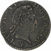 França, Louis XV, Liard à la Vieille Tête, 1774, La Rochelle, Cobre