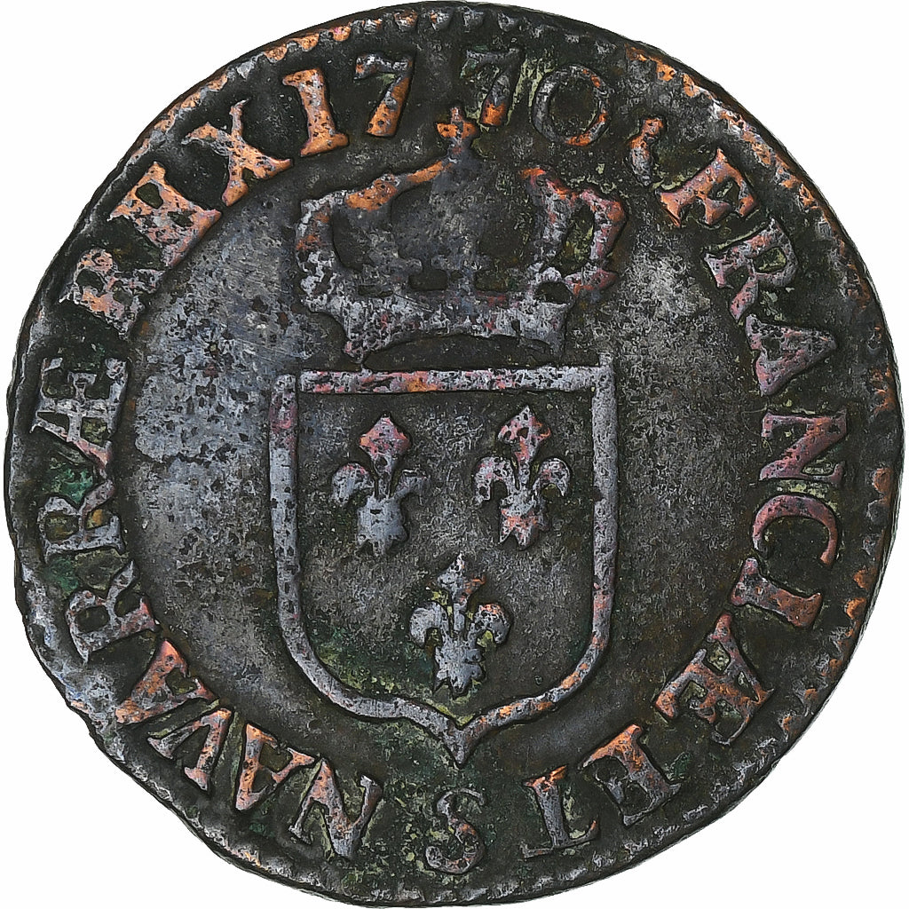 Frankrijk, Louis XV, 1/2 Sol à la vieille tête, 1770, Reims, Koper, FR