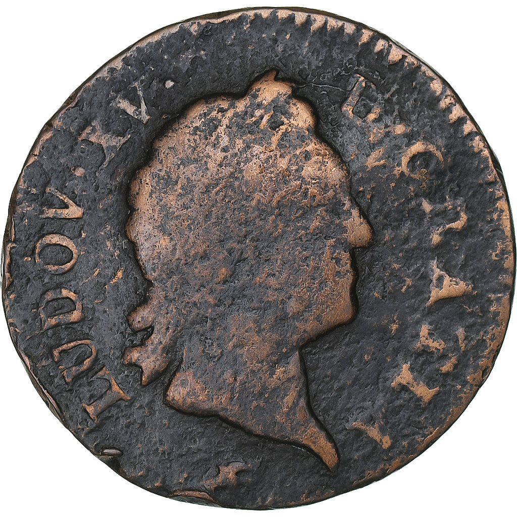 Frankrijk, Louis XV, Sol à la vieille tête, 1771, Lyon, Koper, FR, Gadoury:280
