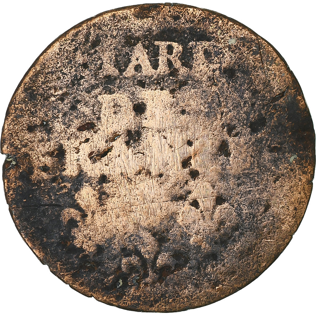 Frankrijk, Louis XIV, Liard, 1656, Koper, ZG+, Gadoury:80