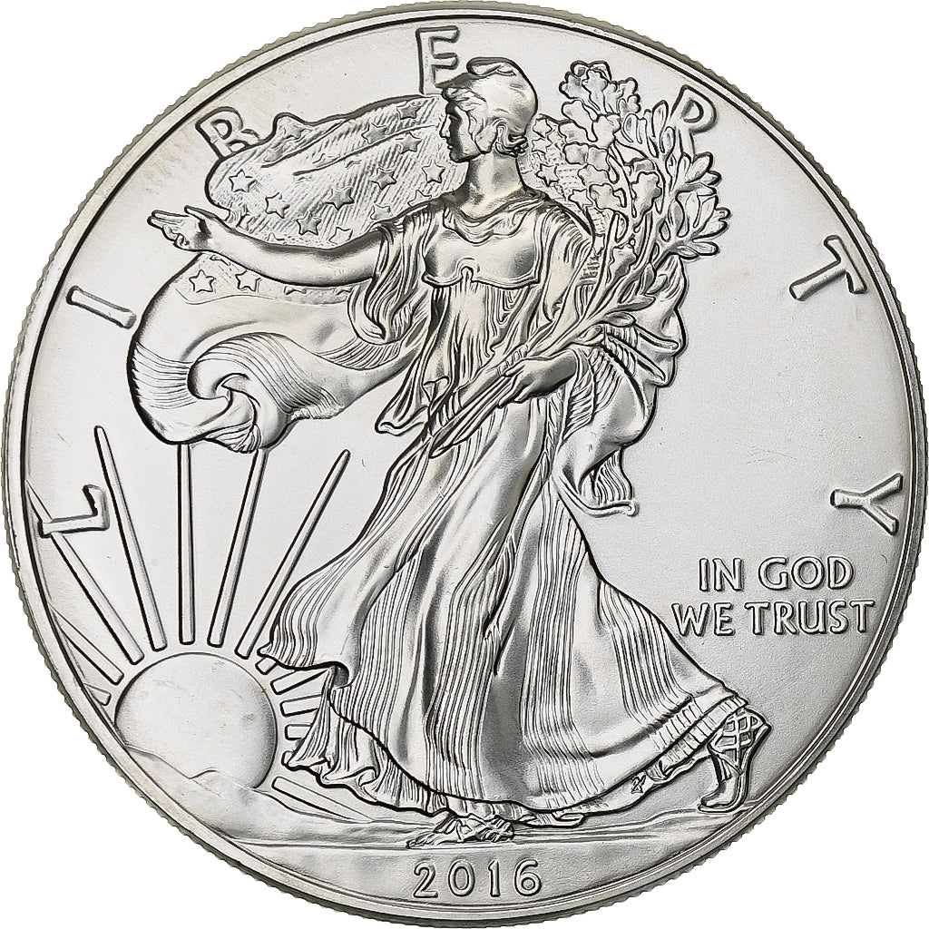 United States, 1 Dollar, 1 Oz, Silver Eagle, 2016, Philadelphia, Silver