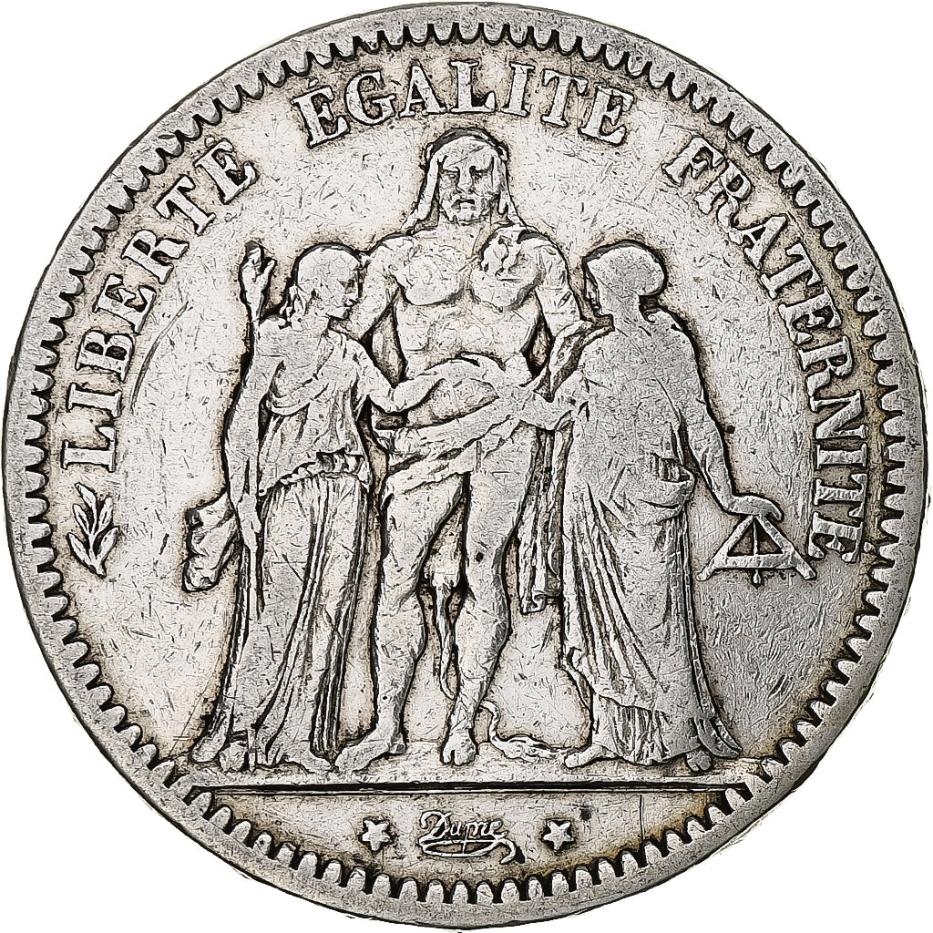 France, 5 Francs, Hercule, 1873, Paris, Argent, TB+, Gadoury:745, KM:820.1