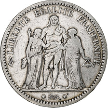 France, 5 Francs, Hercule, 1873, Paris, Argent, TB+, Gadoury:745, KM:820.1