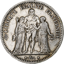 France, 5 Francs, Hercule, 1874, Bordeaux, Silver, VF(30-35), Gadoury:745