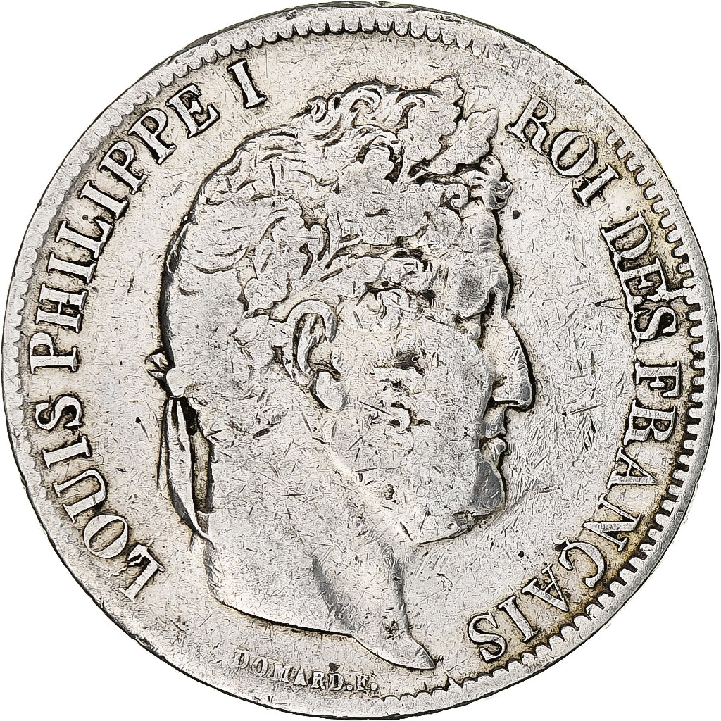 Francia, Louis-Philippe, 5 Francs, 1831, Toulouse, Argento, MB, Gadoury:677a