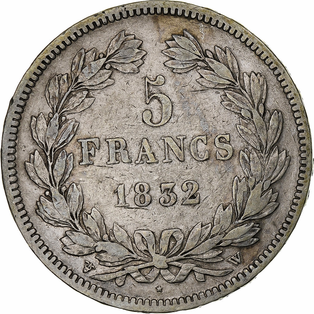 France, Louis-Philippe, 5 Francs, 1832, Lille, Silver, VF(30-35), Gadoury:678