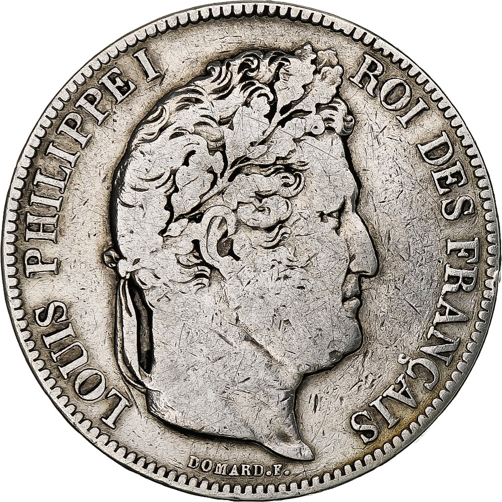 France, Louis-Philippe, 5 Francs, 1833, Paris, Silver, VF(30-35), Gadoury:678