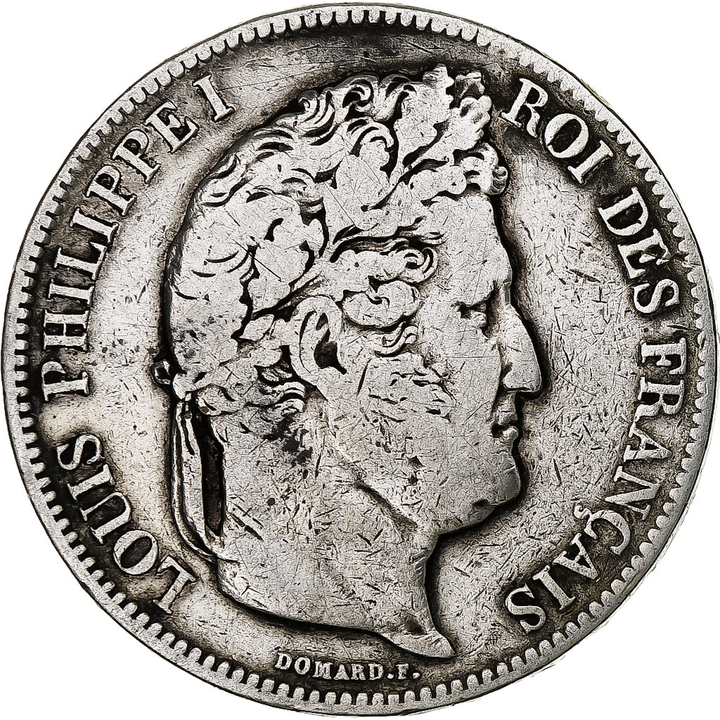 France, Louis-Philippe, 5 Francs, 1833, Rouen, Silver, VF(30-35), Gadoury:678