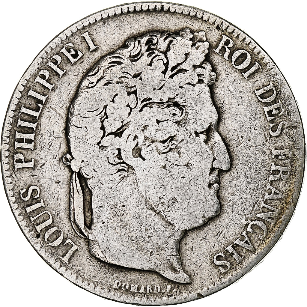 France, Louis-Philippe, 5 Francs, 1834, Rouen, Silver, VF(30-35), Gadoury:678