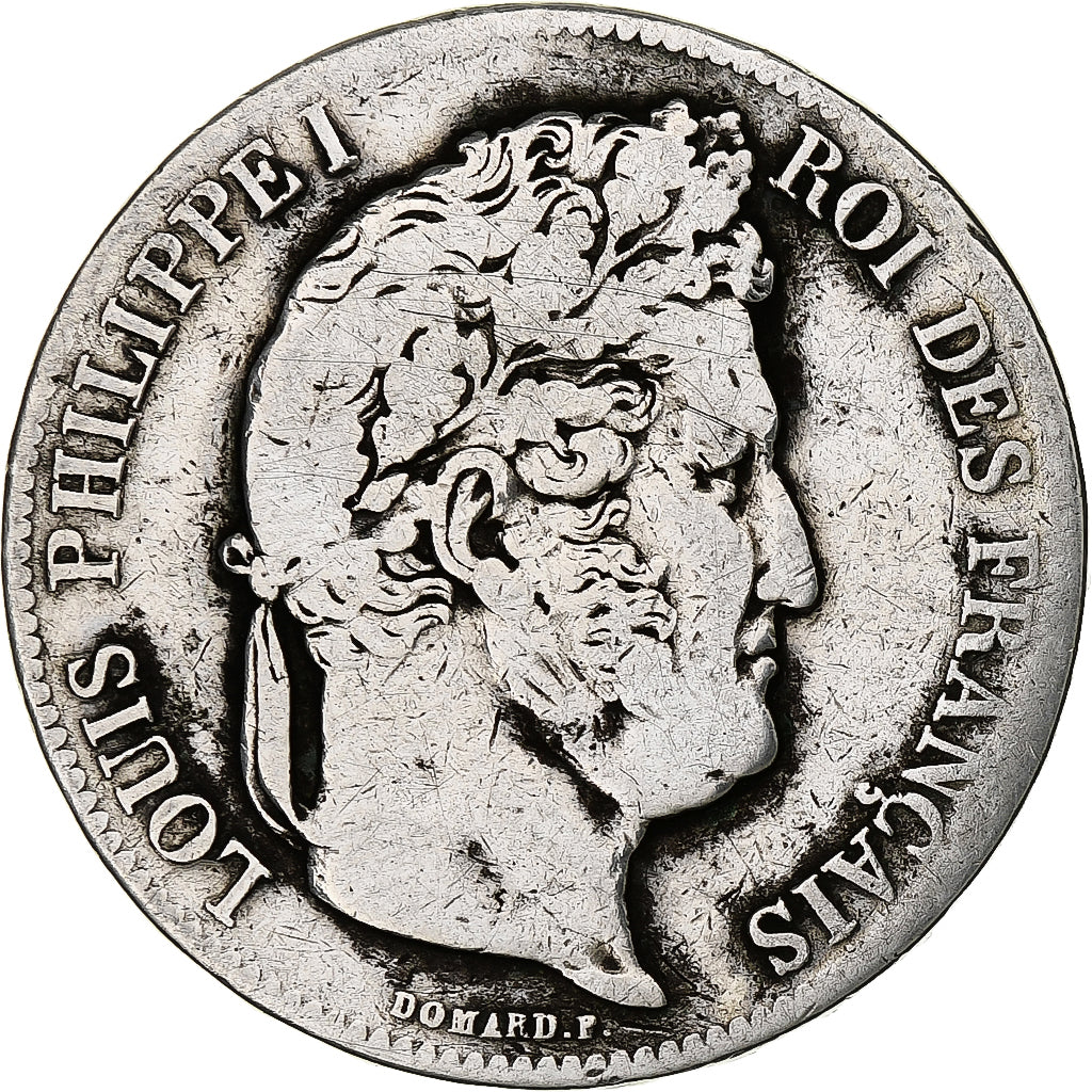 France, Louis-Philippe, 5 Francs, 1835, Paris, Silver, VF(30-35), Gadoury:678