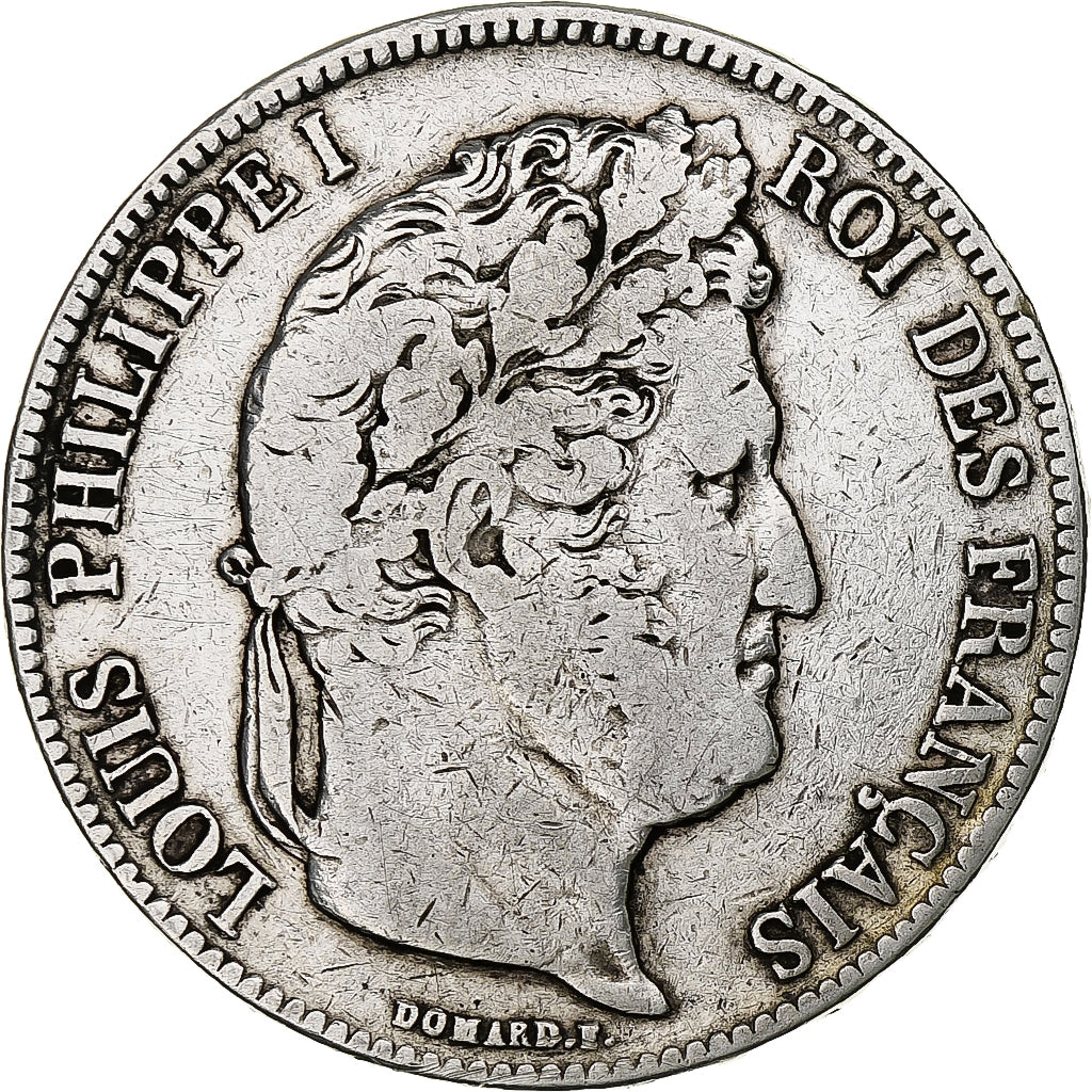 France, Louis-Philippe, 5 Francs, 1836, Paris, Silver, VF(30-35), Gadoury:678