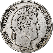 France, Louis-Philippe, 5 Francs, 1836, Paris, Silver, VF(30-35), Gadoury:678