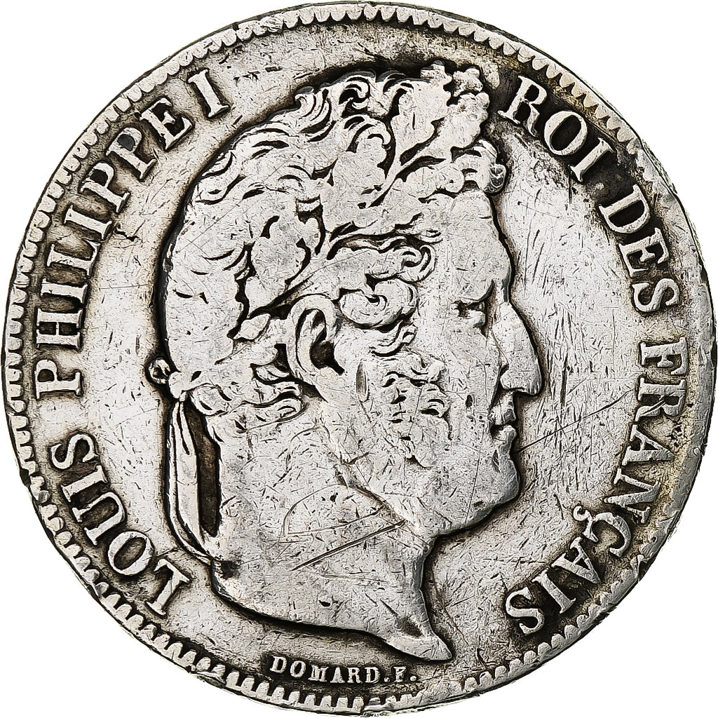 France, Louis-Philippe, 5 Francs, 1837, Rouen, Silver, VF(30-35), Gadoury:678