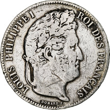 France, Louis-Philippe, 5 Francs, 1837, Rouen, Silver, VF(30-35), Gadoury:678