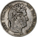 França, Louis-Philippe, 5 Francs, 1837, Lille, Prata, VF(30-35), Gadoury:678
