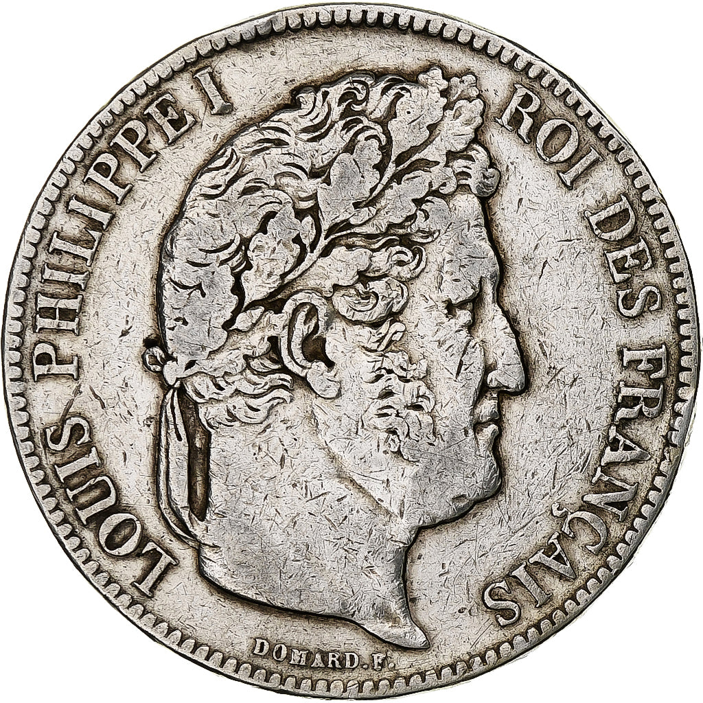 Frankrijk, Louis-Philippe, 5 Francs, 1838, Rouen, Zilver, ZF, Gadoury:678