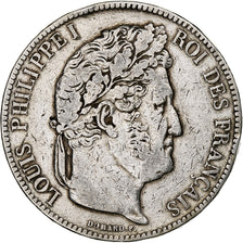 Frankrijk, Louis-Philippe, 5 Francs, 1838, Rouen, Zilver, ZF, Gadoury:678