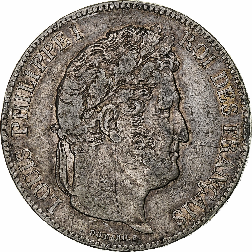 France, Louis-Philippe, 5 Francs, 1839, Paris, Silver, EF(40-45), Gadoury:678