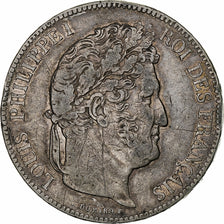 France, Louis-Philippe, 5 Francs, 1839, Paris, Silver, EF(40-45), Gadoury:678