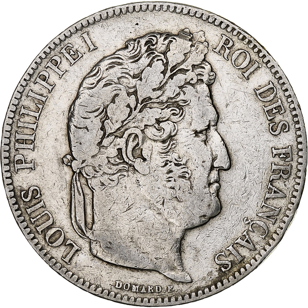France, Louis-Philippe, 5 Francs, 1840, Bordeaux, Silver, VF(30-35)