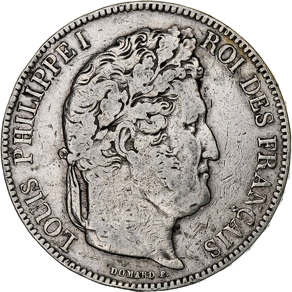 Frankrijk, Louis-Philippe, 5 Francs, 1842, Rouen, Zilver, FR+, Gadoury:678