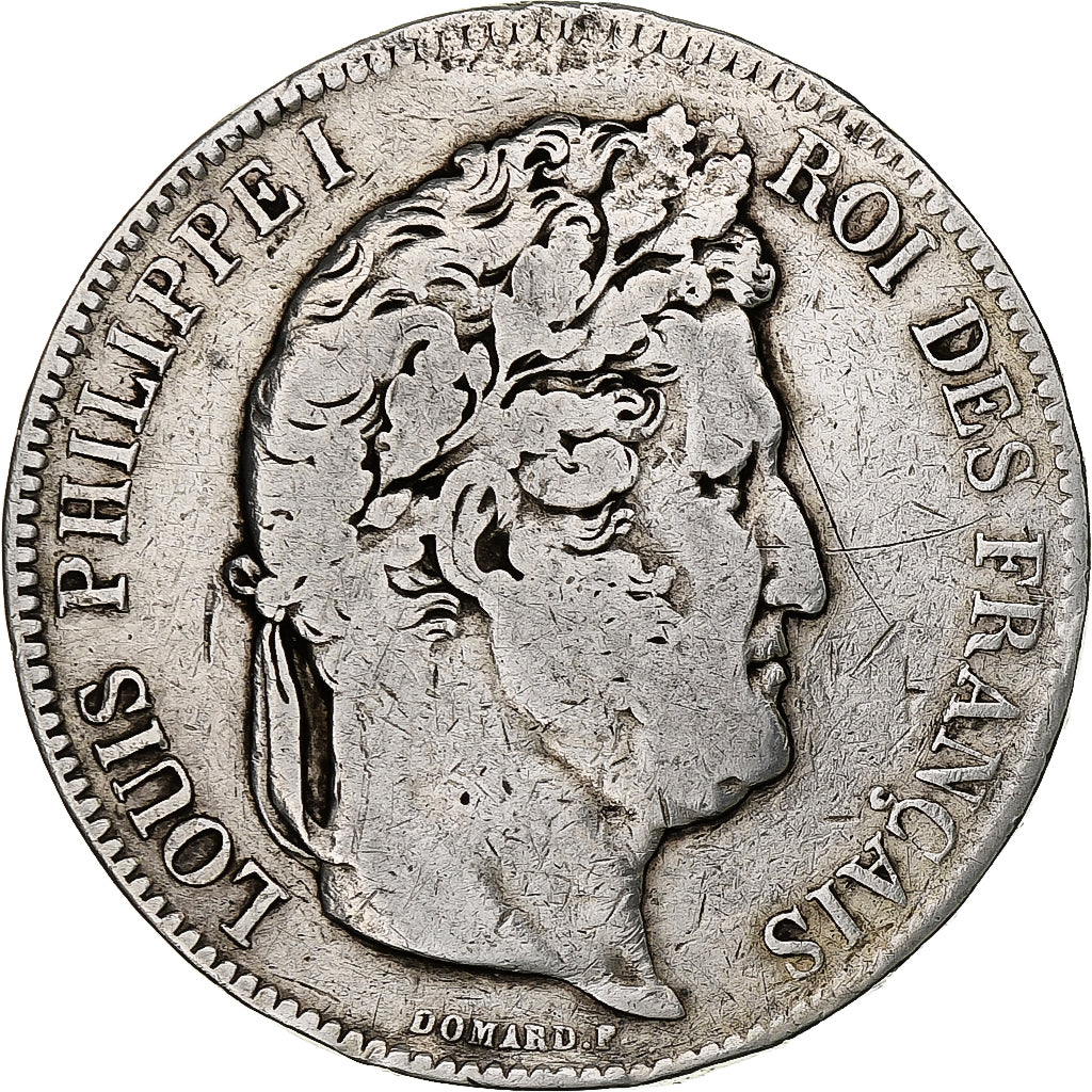 France, Louis-Philippe, 5 Francs, 1842, Lille, Silver, VF(30-35), Gadoury:678