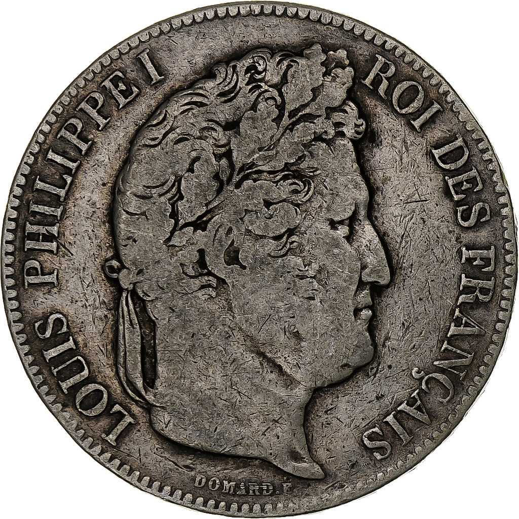 France, Louis-Philippe, 5 Francs, 1843, Paris, Silver, VF(30-35), Gadoury:678