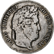 France, Louis-Philippe, 5 Francs, 1843, Lille, Silver, VF(30-35), Gadoury:678