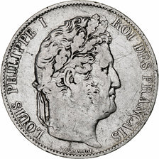 France, Louis-Philippe, 5 Francs, 1844, Lille, Silver, VF(30-35), Gadoury:678a