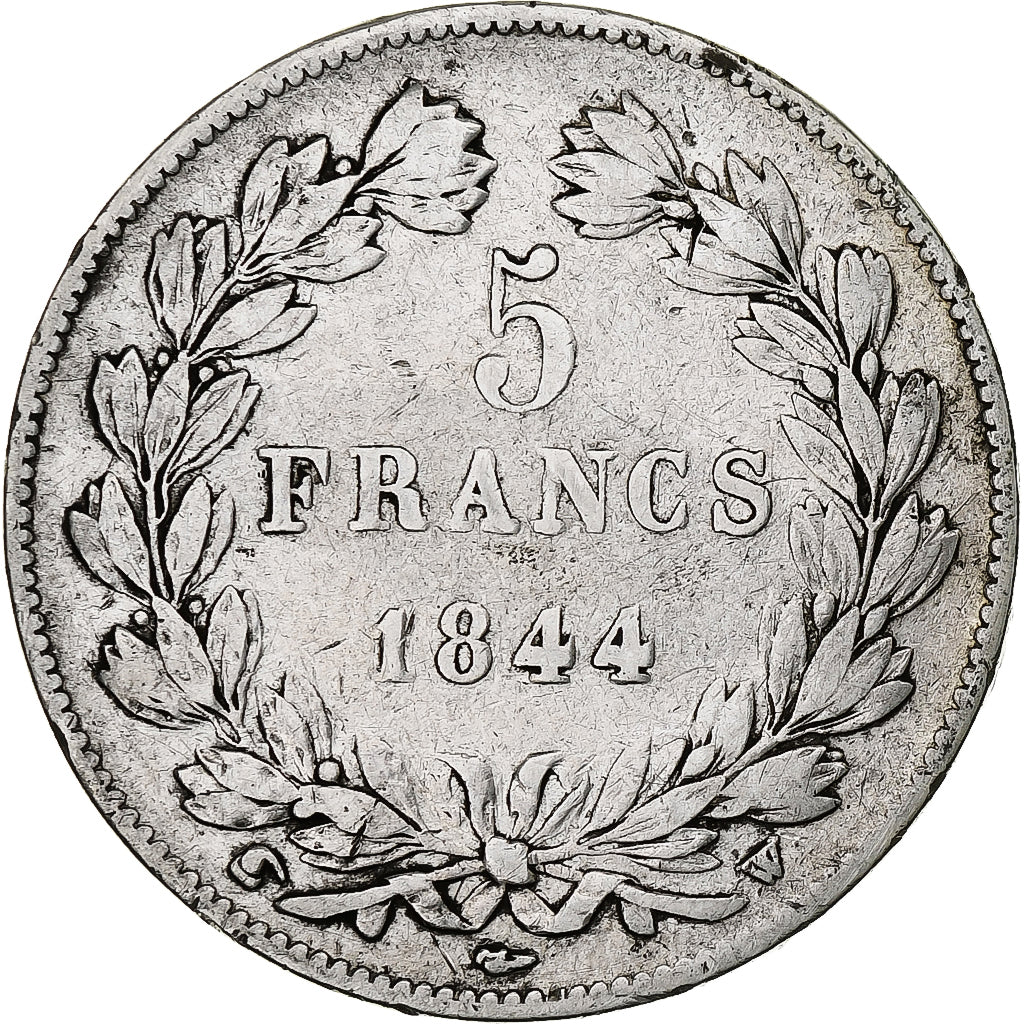 France, Louis-Philippe, 5 Francs, 1844, Lille, Silver, VF(30-35), Gadoury:678a